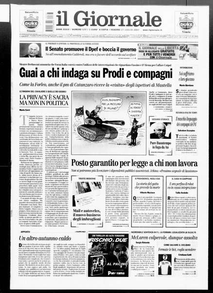 Il giornale : quotidiano del mattino